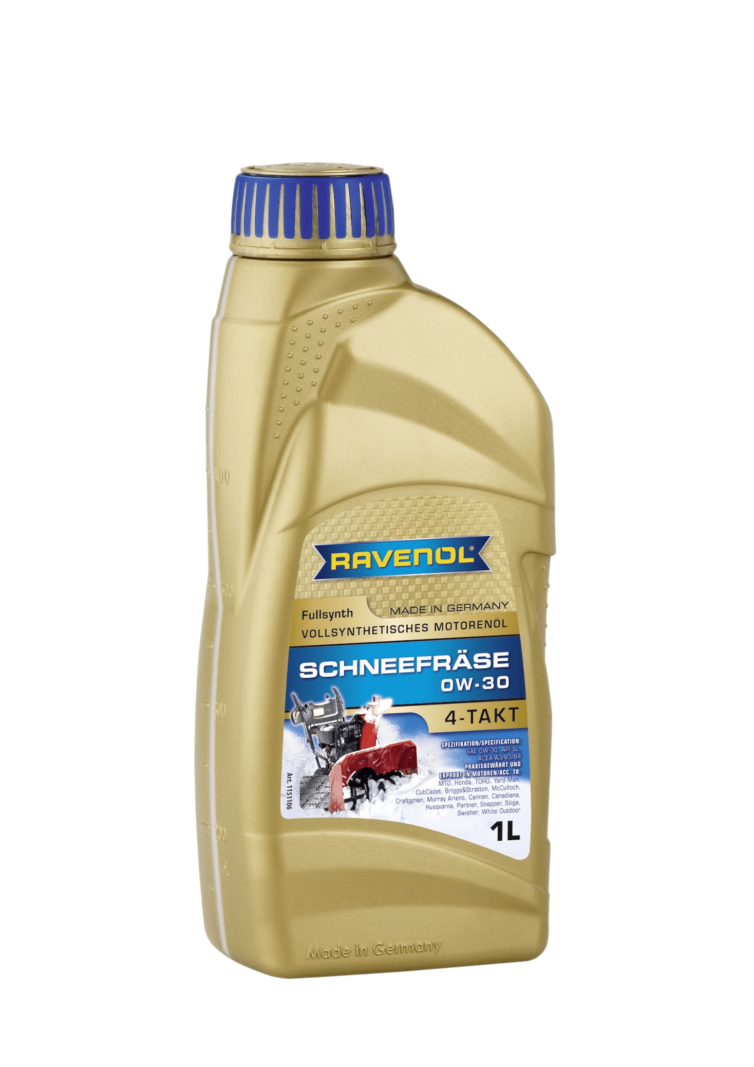 Моторное масло Ravenol Schneefraese 4-Takt 0W30, 1л